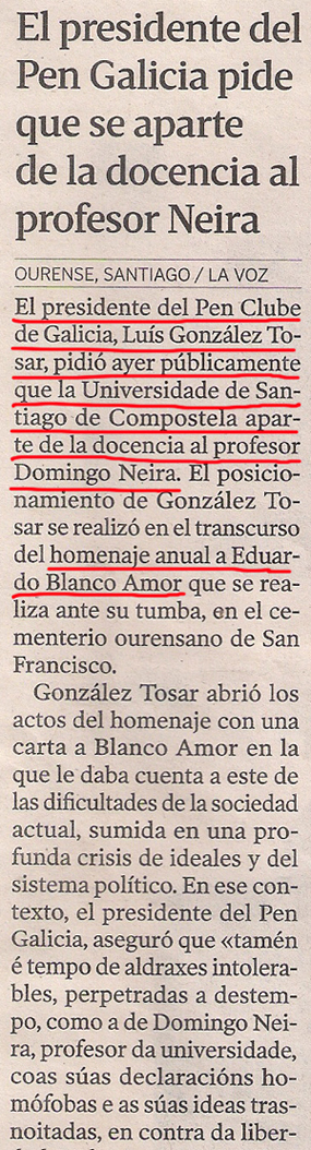 2013-12-03- La Voz- Pen Club - domingo neira garcía - Blanco Amor 1